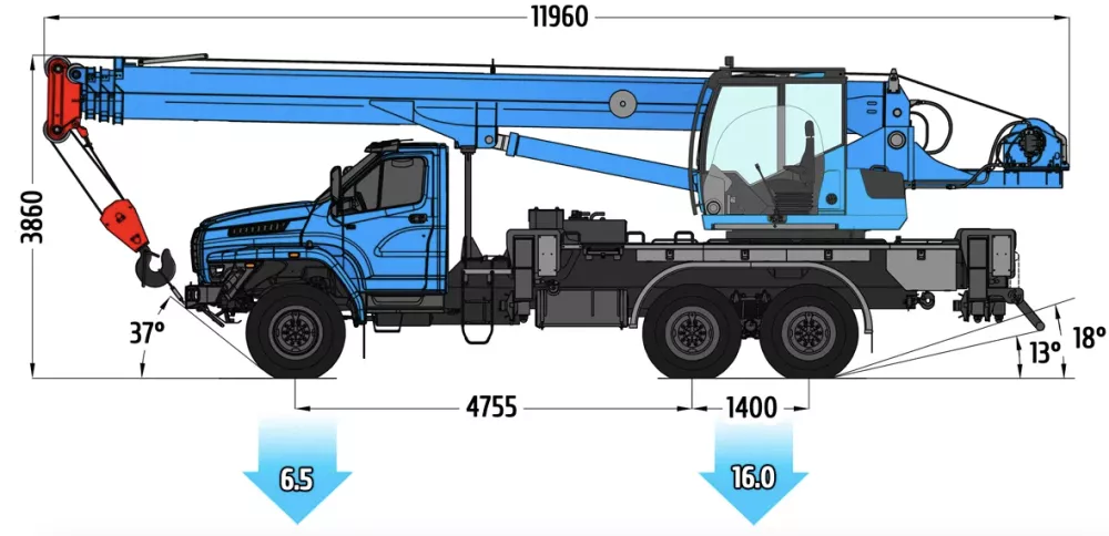 Аренда Клинцы КС-55713-3К-4В в Спецтехальянс – автокран 3